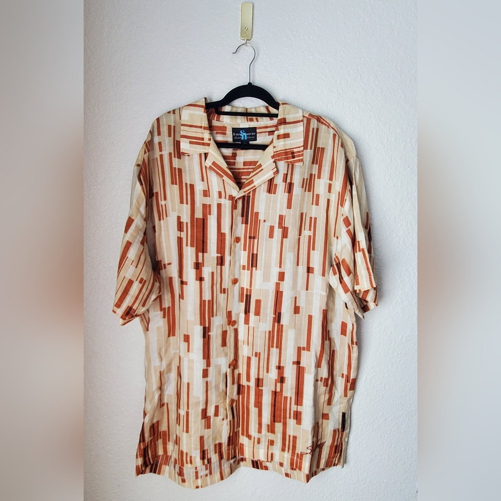 Steve Harvey | Celebrity Edition 100% Linen Button Down Shirt | Size 3X